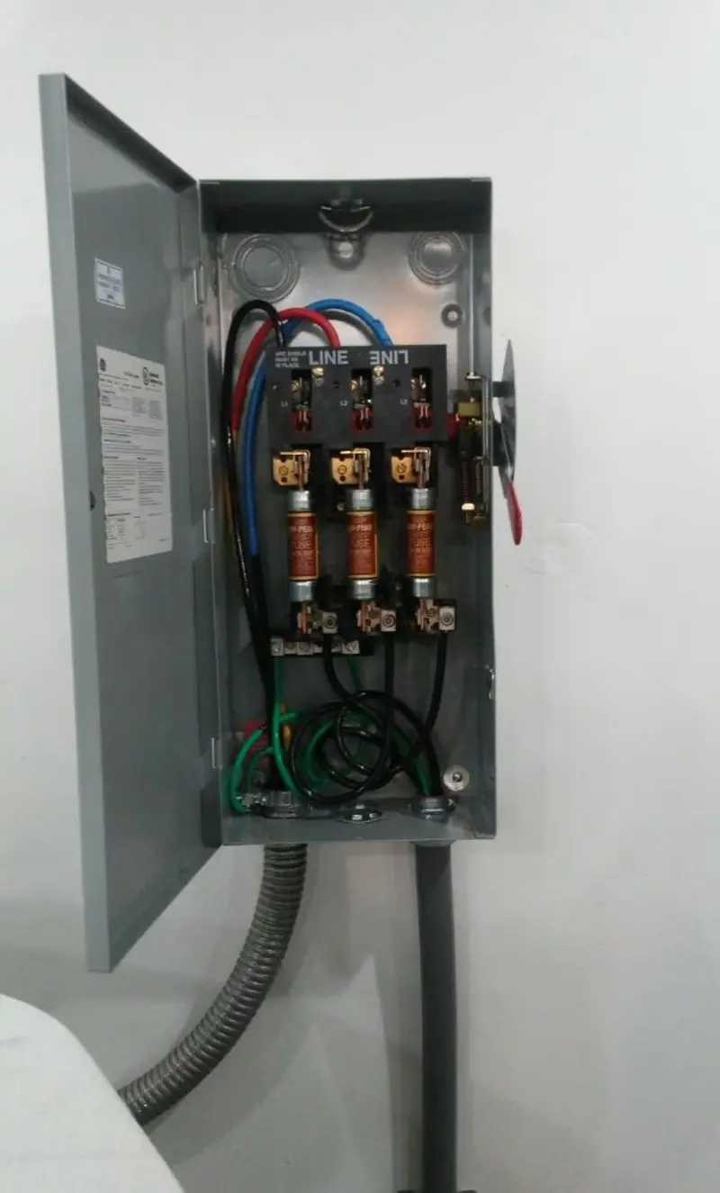 Three-phase disconnect switch installed for Electrical Wiring & Rewiring in Broadview Park